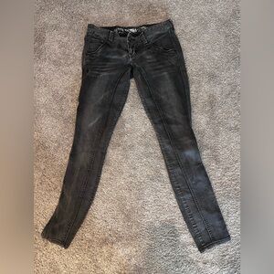 Express Charcoal Moto Skinny Jeans